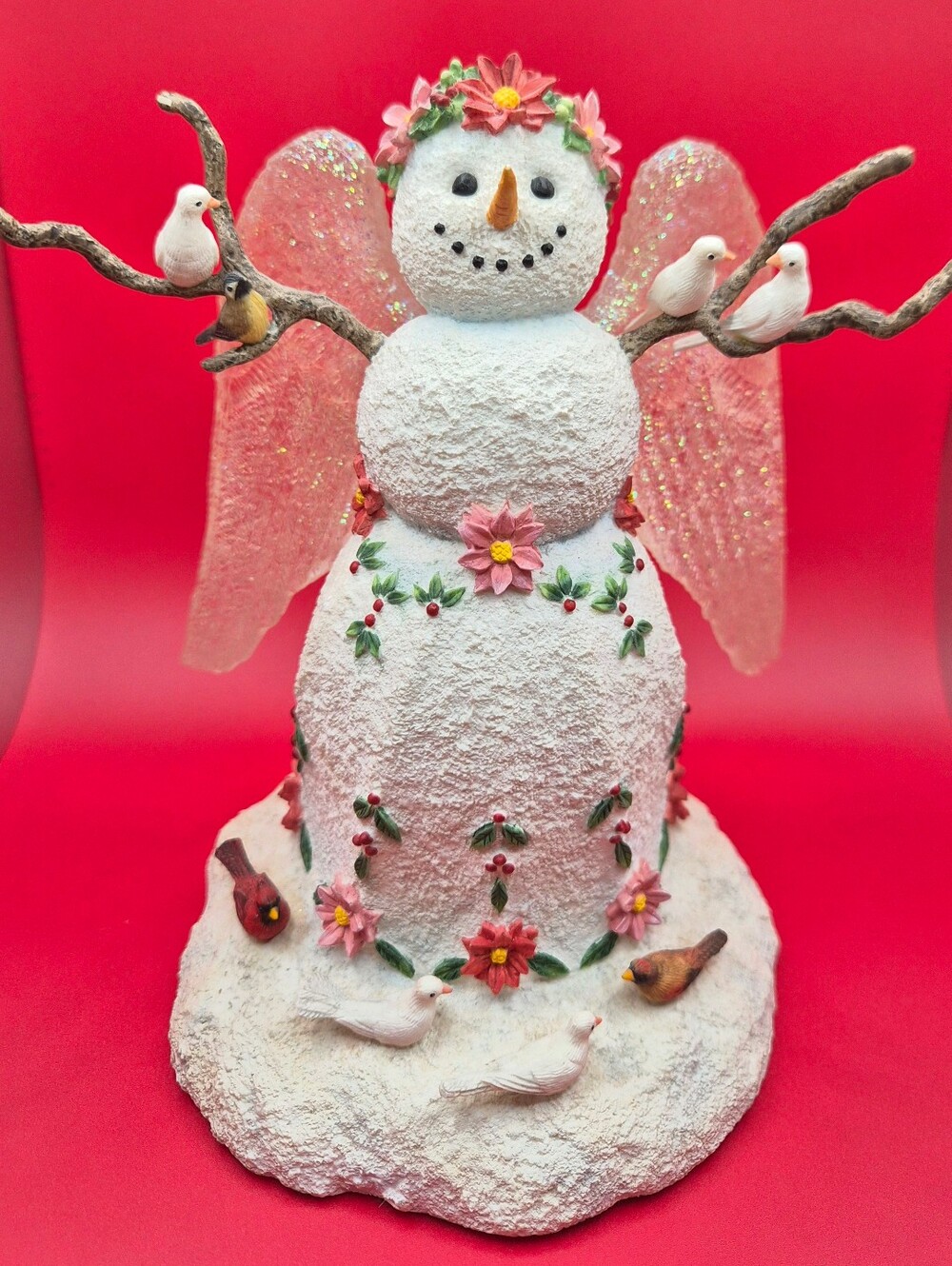 Lenox Heavenly Gathering Snowman Angel Figurine.